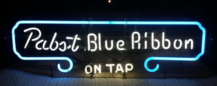 Pabst Blue Ribbon On Tap Neon Sign